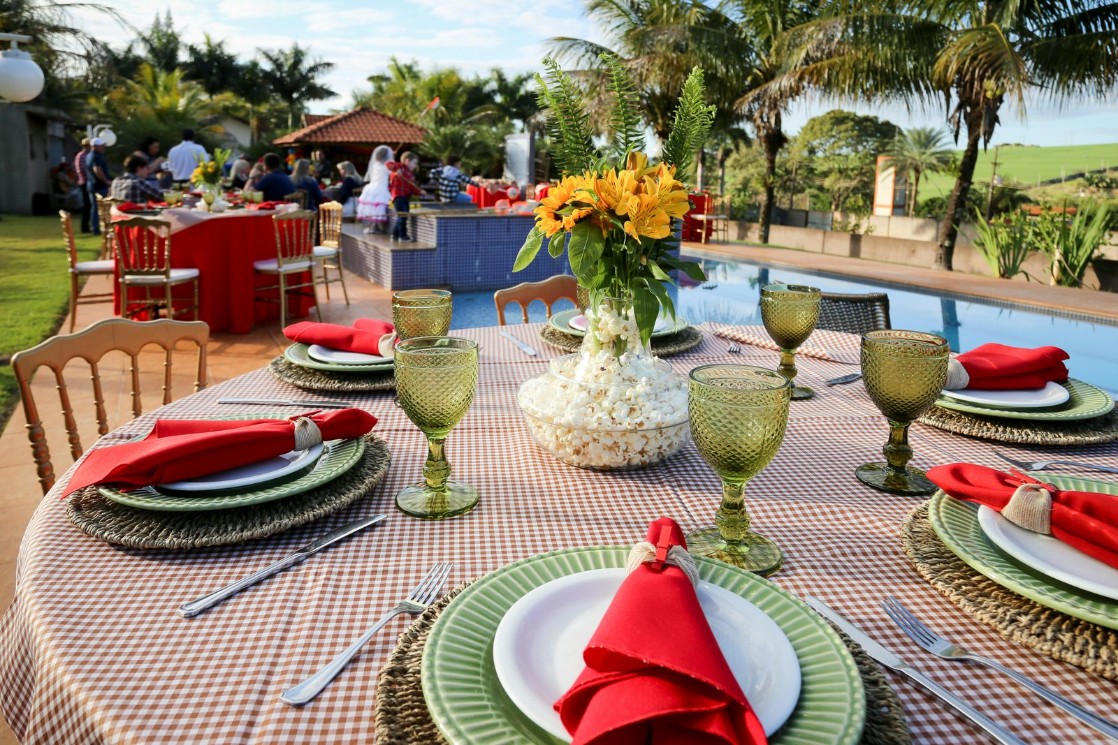 Elegant outdoor dining table setting Cheshire
